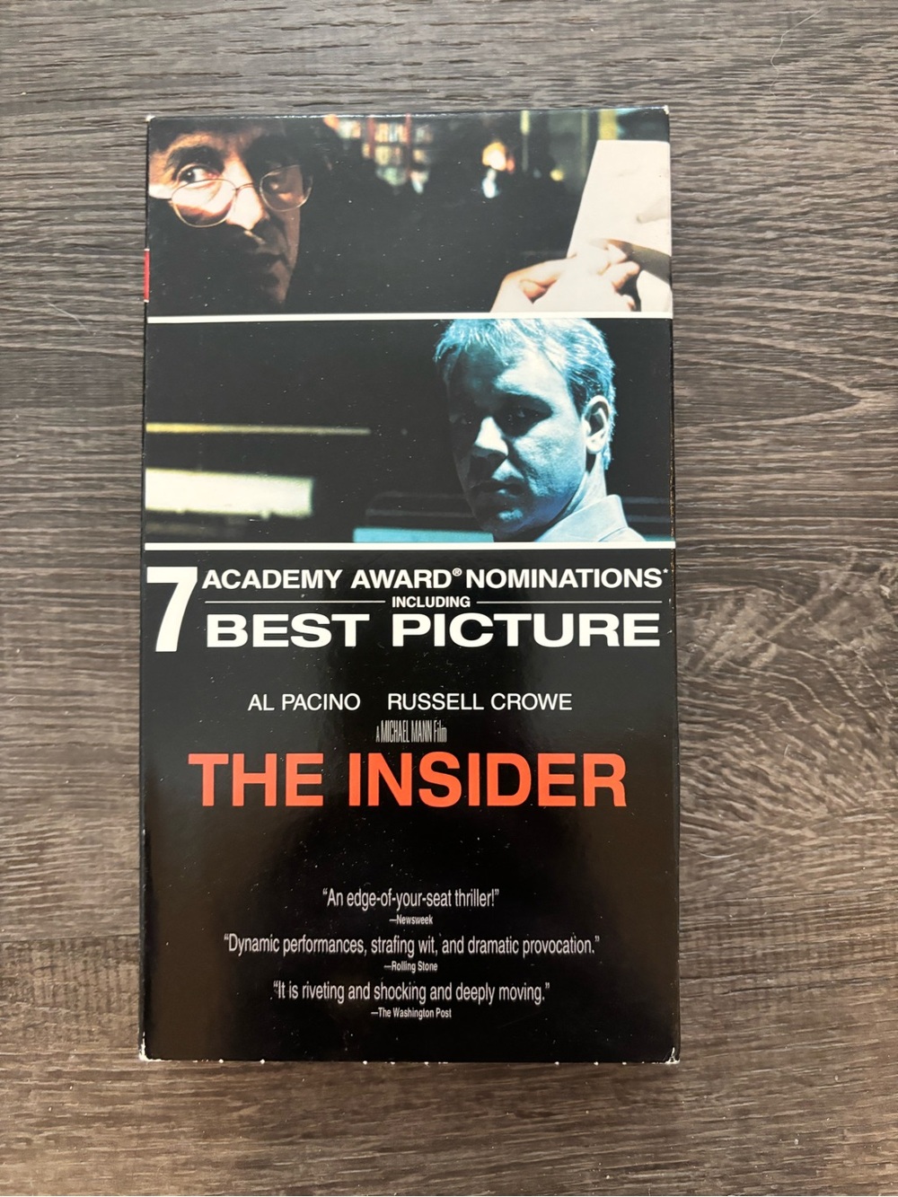 THE INSIDER VHS